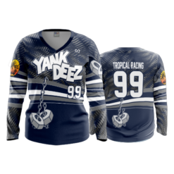 3725 WOMENS V NECK LONGSLEEVE YANK-DEEZ-1