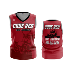 3637 WOMENS V NECK SLEEVELESS CODE-RED-LAWNS