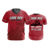 3637 MENS SPORT V NECK CODE-RED-LAWNS