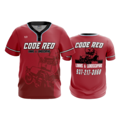 3637 MENS 2 BUTTON SCOOP NECK CODE-RED-LAWNS