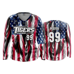 2573 WOMENS V NECK LONGSLEEVE CENTRAL-OHIO-TIGERS-USA