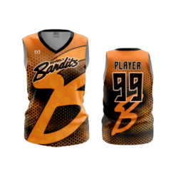 3732 WOMENS V NECK SLEEVELESS BEVERLY-BANDITS-ORANGE