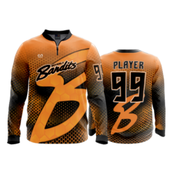 3732 QUARTER ZIP BATTING JACKET LONGSLEEVE BEVERLY-BANDITS-ORANGE