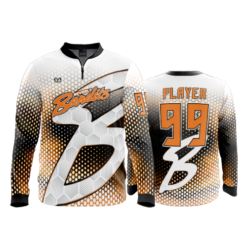 3732 QUARTER ZIP BATTING JACKET LONGSLEEVE BEVERLY-BANDITS-WHITE
