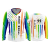 2828 WOMENS V NECK LONGSLEEVE BEER-MONEY-PRIDE-WHITE