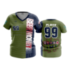 2828 WOMENS V NECK BEER-MONEY-USA