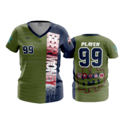 2828 WOMENS V NECK BEER-MONEY-USA