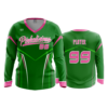 2847 WOMENS V NECK LONGSLEEVE PINKALICIOUS-GREEN-1