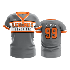 3741 WOMENS 2 BUTTON SCOOP NECK LEGENDS-NEVER-DIE-1