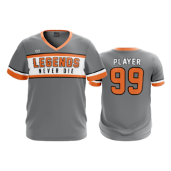 3741 MENS SPORT V NECK LEGENDS-NEVER-DIE-1