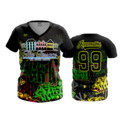 3731 WOMENS V NECK RAGGAMUFFINS-1