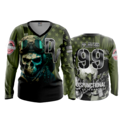 3733 WOMENS V NECK LONGSLEEVE DYSFUNCTIONAL-VETERANS-1