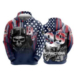 3733 UNISEX FLEECE HOODY DYSFUNCTIONAL-VETERANS-2