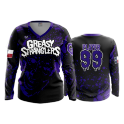 3087 WOMENS V NECK LONGSLEEVE GREASY-STRANGLERS-2