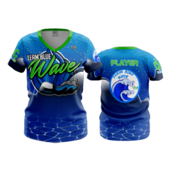 3730 WOMENS V NECK BLUE-WAVE-1