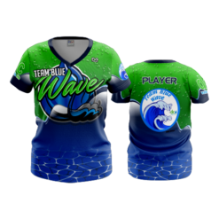 3730 WOMENS V NECK BLUE-WAVE-2
