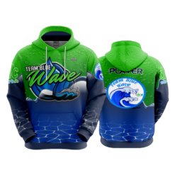 3730 UNISEX FLEECE HOODY BLUE-WAVE-2