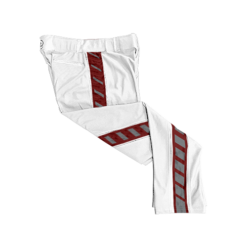 2898 MENS BALLPARK WHITE BRAID PANTS SPIDER-DRAFT-DARK-RED-1