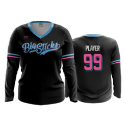 3738 WOMENS V NECK LONGSLEEVE BIG-STICKS-1