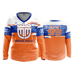 3716 WOMENS V NECK LONGSLEEVE MAINE-MOJO-ORANGE-ROYAL-1