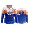 3716 WOMENS V NECK LONGSLEEVE MAINE-MOJO-ROYAL-ORANGE-2