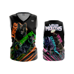 3739 WOMENS V NECK SLEEVELESS 1LOUD-MOUTHS-1