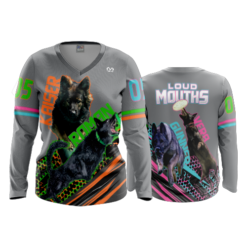 3739 WOMENS V NECK LONGSLEEVE LOUD-MOUTHS-1