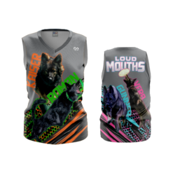 3739 WOMENS V NECK SLEEVELESS LOUD-MOUTHS-1