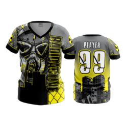 3742 WOMENS V NECK RADIOACTIVE-1