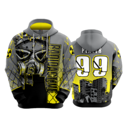 3742 UNISEX FLEECE HOODY RADIOACTIVE-1