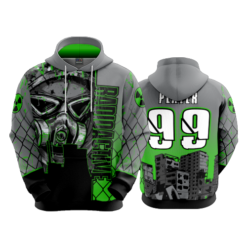 3742 UNISEX FLEECE HOODY RADIOACTIVE-2
