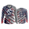 3605 WOMENS V NECK LONGSLEEVE COL-SHARKS-2023-2