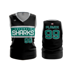 3605 WOMENS V NECK SLEEVELESS COL-SHARKS-2023-3