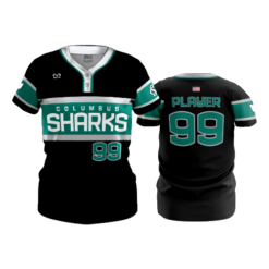 3605 WOMENS 2 BUTTON SCOOP NECK COL-SHARKS-2023-3