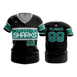 3605 WOMENS V NECK COL-SHARKS-2023-3