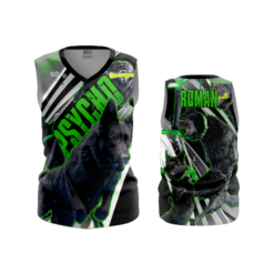 3743 WOMENS V NECK SLEEVELESS PSYCHO-2
