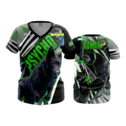 3743 WOMENS V NECK PSYCHO-2