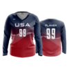 3744 WOMENS V NECK LONGSLEEVE USA-1