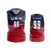 3744 WOMENS V NECK SLEEVELESS USA-1