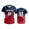 3744 WOMENS V NECK USA-1