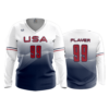 3744 WOMENS V NECK LONGSLEEVE USA-2