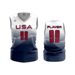 3744 WOMENS V NECK SLEEVELESS USA-2