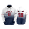 3744 UNISEX FLEECE HOODY USA-2