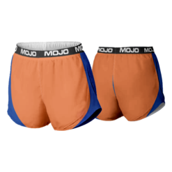 1986 WOMENS MICRO FIBER PRACTICE SHORT DGP&E-ORANGE-ROYAL-WHITE