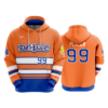 1986 UNISEX FLEECE HOODY DGP&E-ORANGE-ROYAL-WHITE