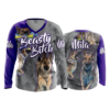 3739 WOMENS V NECK LONGSLEEVE BEASTY-BITCH-1