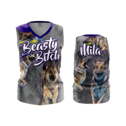 3739 WOMENS V NECK SLEEVELESS BEASTY-BITCH-1