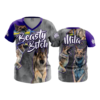 3739 WOMENS V NECK BEASTY-BITCH-1