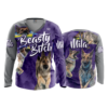 3739 WOMENS V NECK LONGSLEEVE BEASTY-BITCH-2