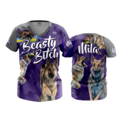 3739 WOMENS V NECK BEASTY-BITCH-2